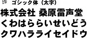 ゴシック体（太字）