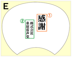 縦書き2行、中央寄せ